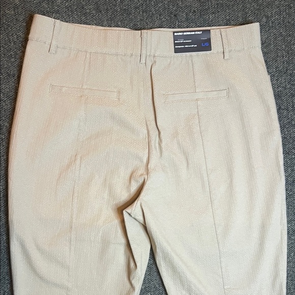 NWT Mario Serrani Women’s Tan Chinos Ankle Pants sz L Pull On - Picture 11 of 12